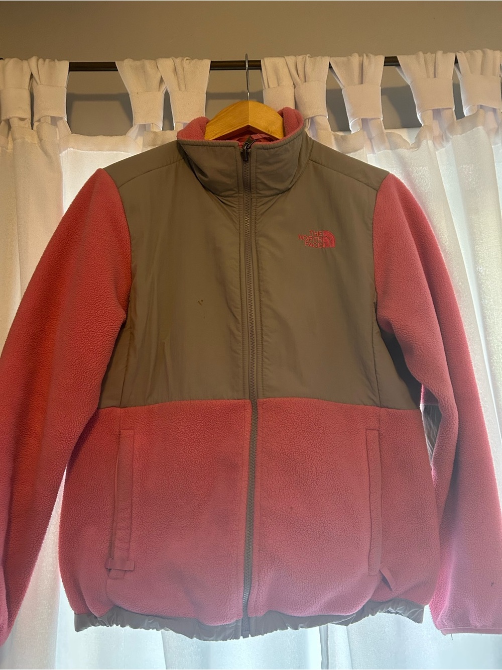 The North Face Pink and grey Fleece Jacket